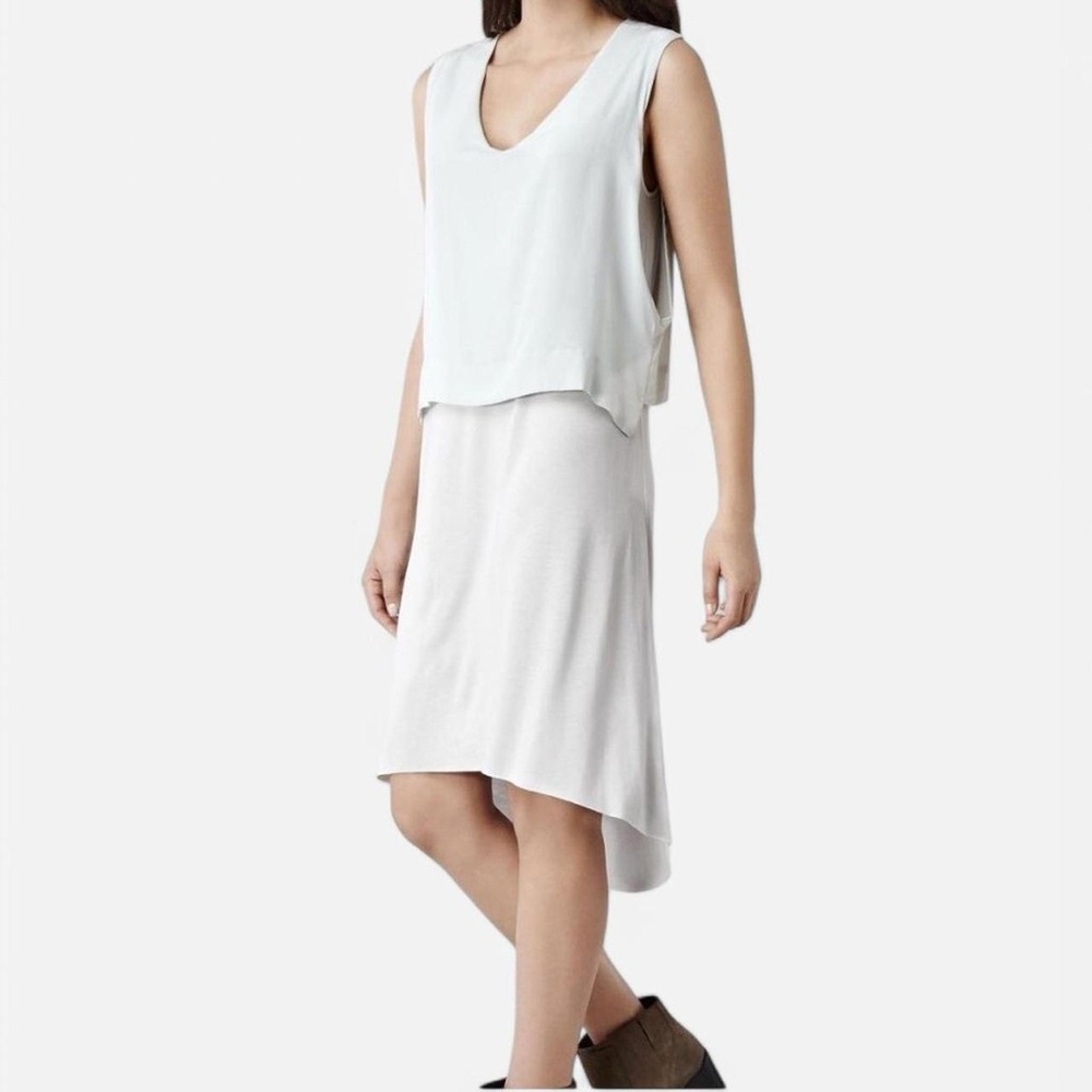 All Saints grey relaxed midi dress